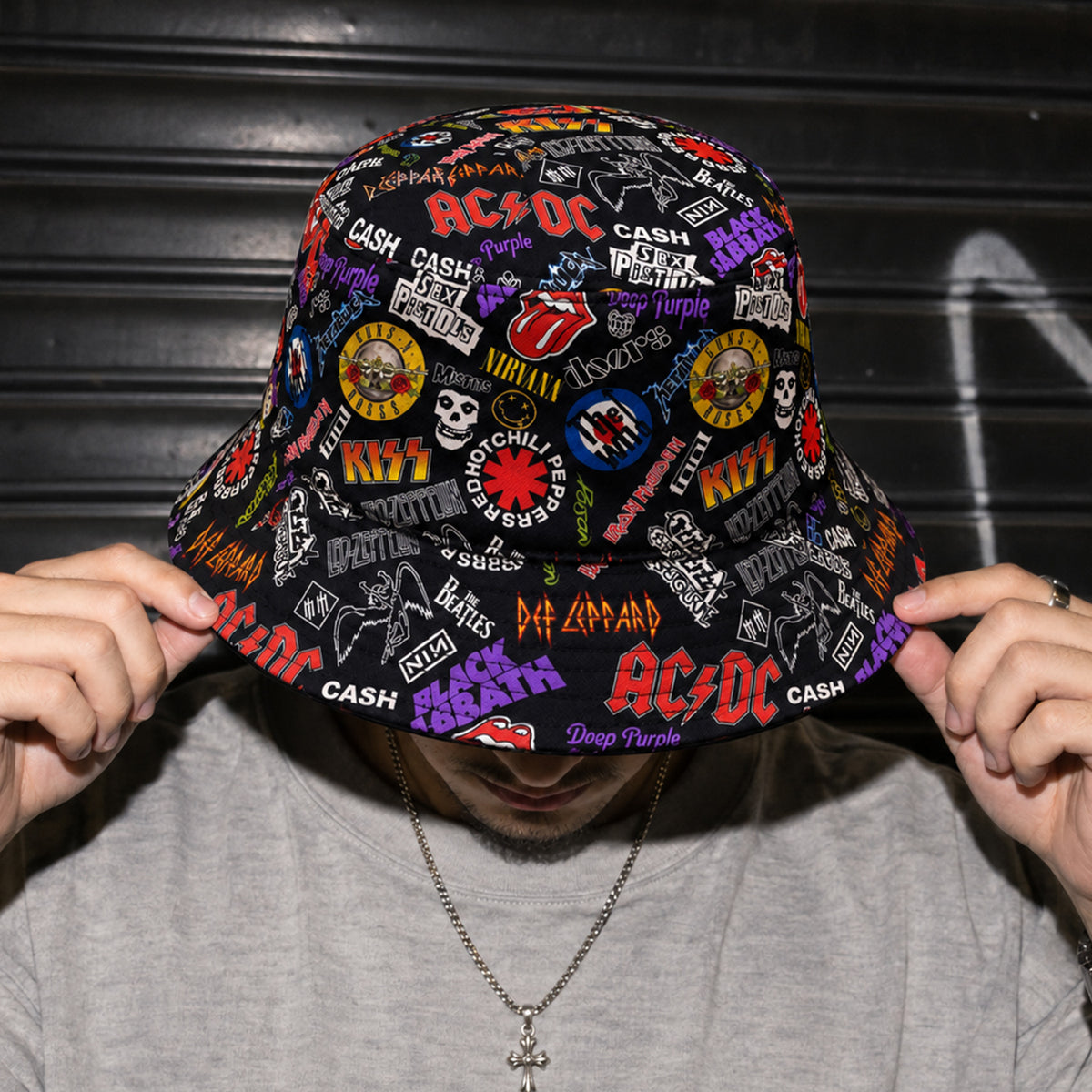 Classic Rock All Over Bucket Hat Version 4