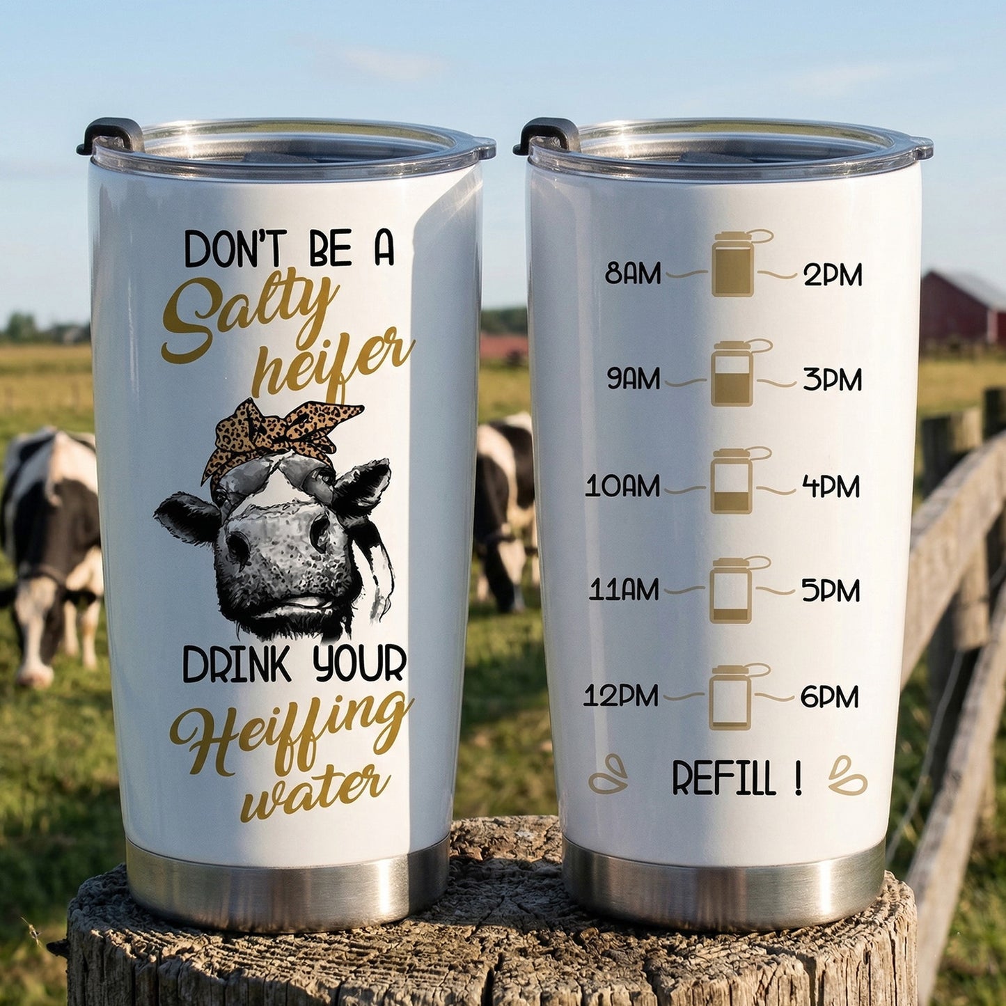 Don't Be A Salty Heifer - Cow Tumbler