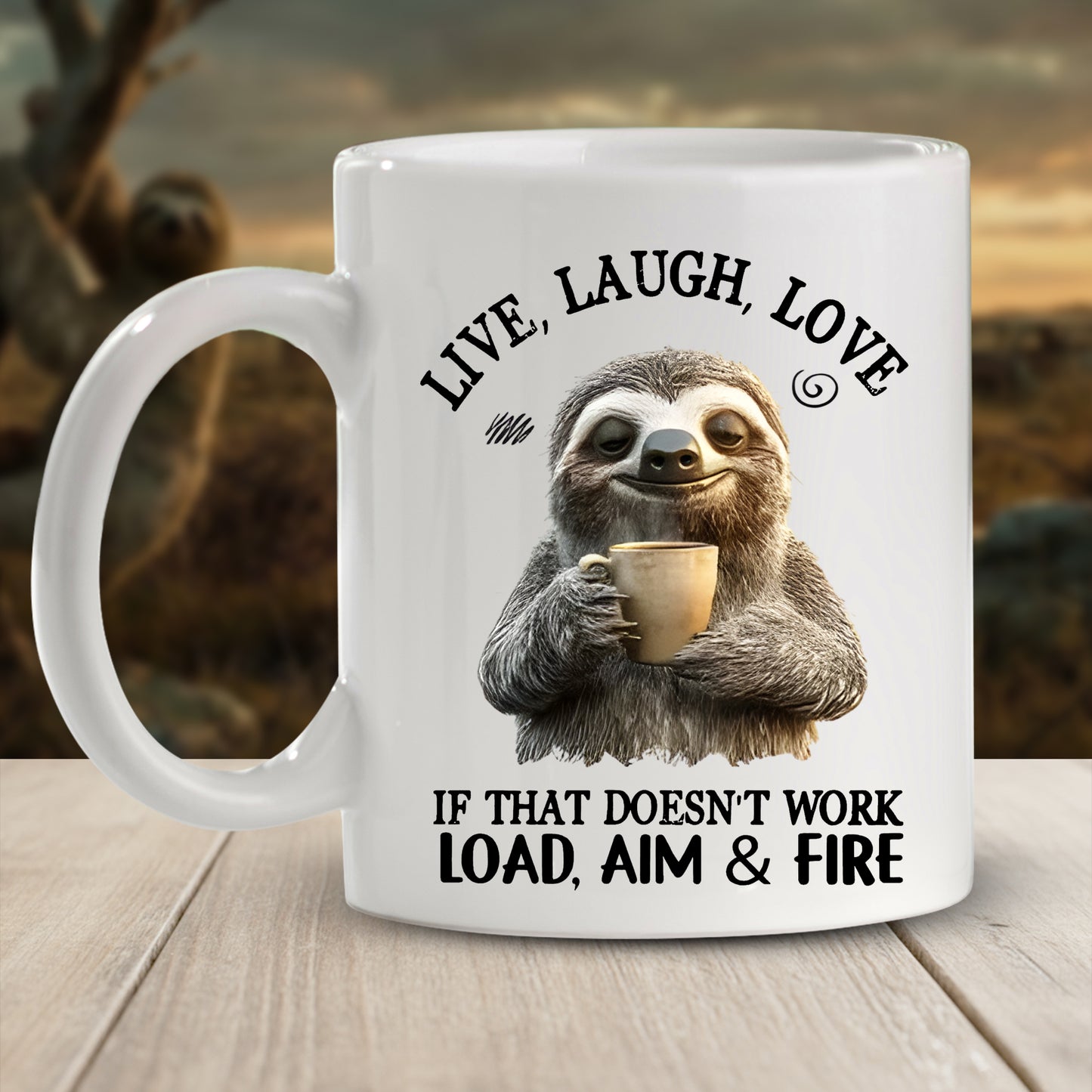 Live, Laugh, Love Animal Funny - Personalized Funny Mug