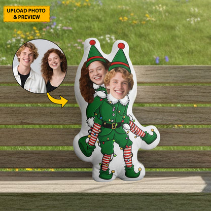 Merry Mischief Couple – Personalized Funny Shape Pillow