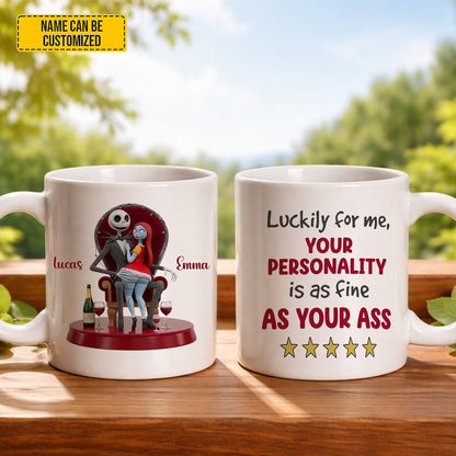Couple Funny - Personalized White Mug
