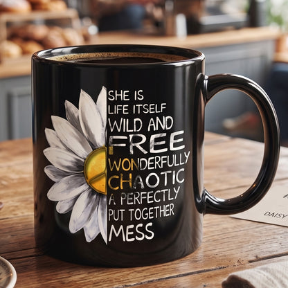 Hippie Daisy - Hippie Black Mug