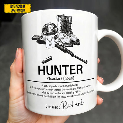 Personalized Hunter Definition White Mug