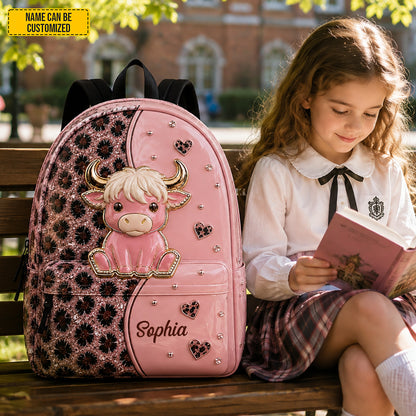 Personalized Highland Cow - Kids Backpack