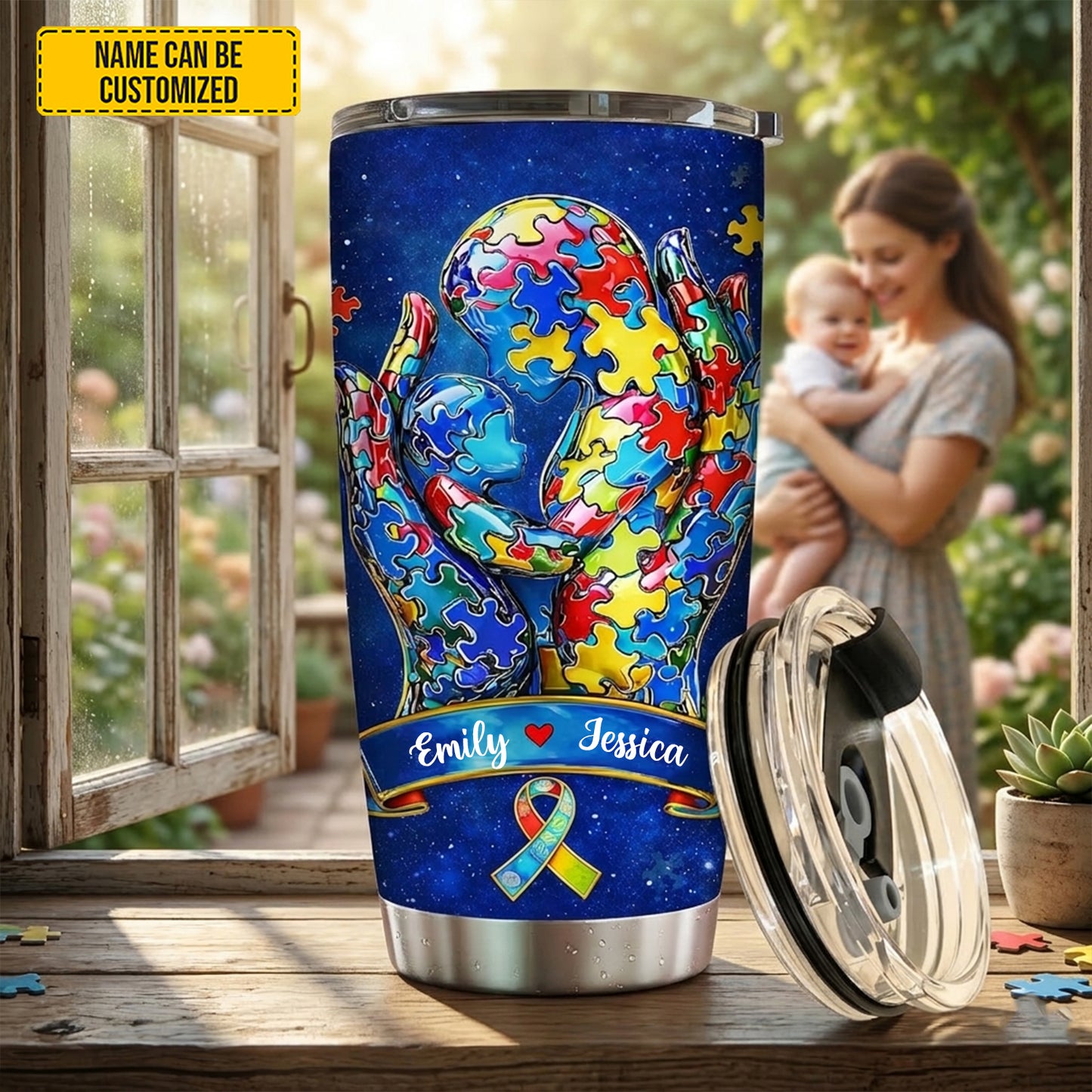 Personalized Autism Awareness Tumbler