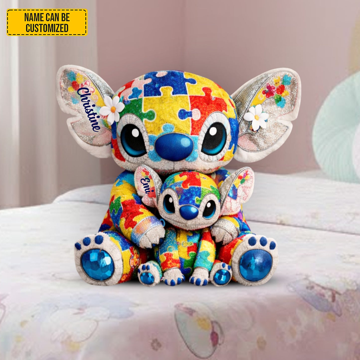 Personalized Autism Awareness Shaped Pillow