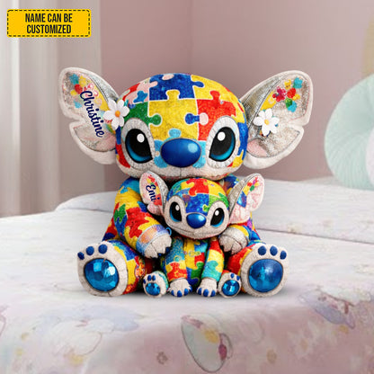 Personalized Autism Awareness Shaped Pillow
