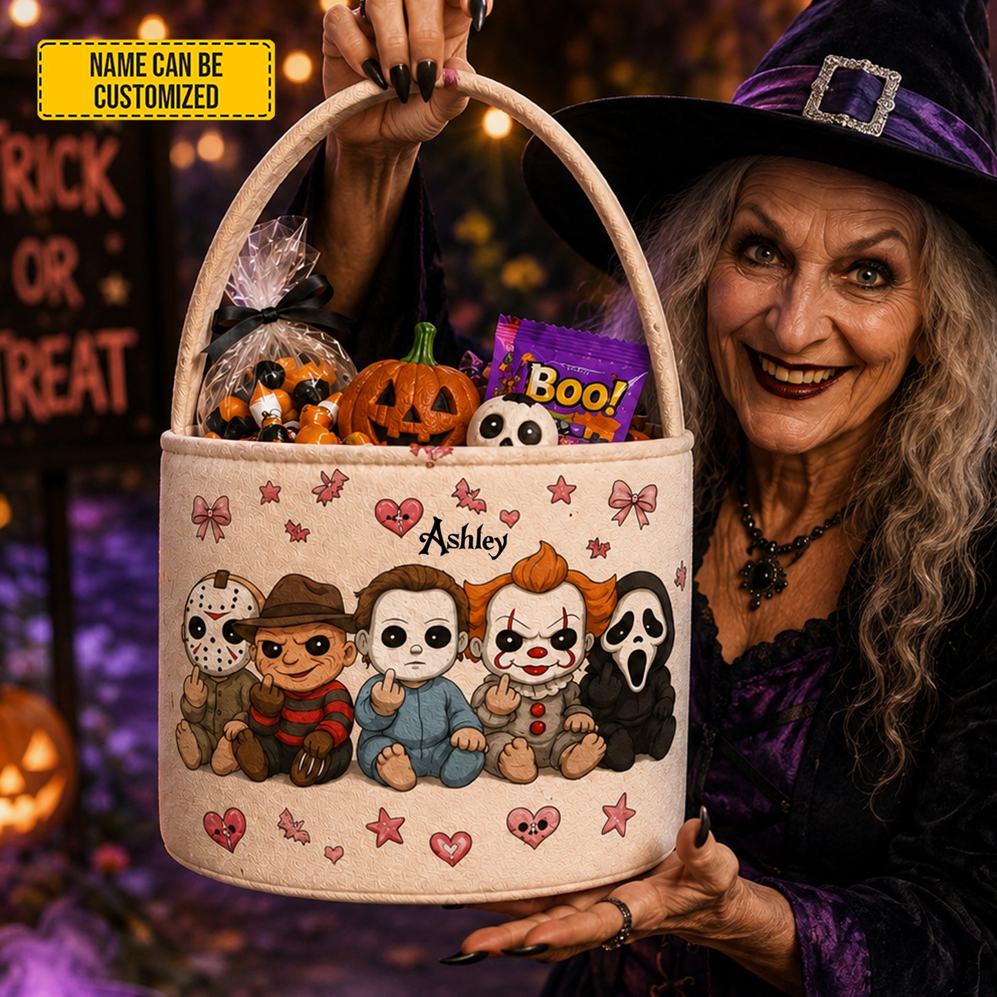 Personalized Halloween Trick-or-Treat Basket