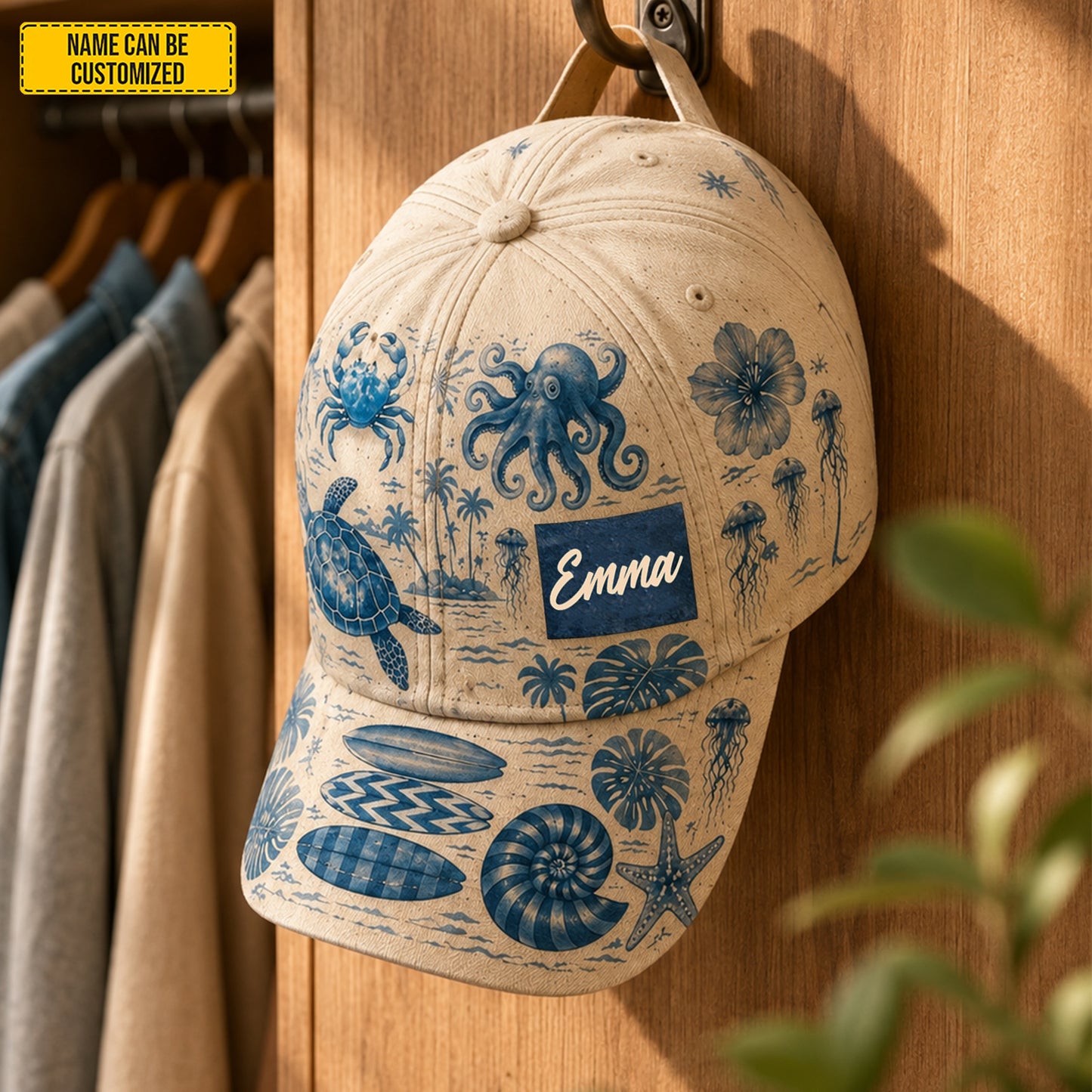 Ocean Animals Tropical Beach Hat Gift – Personalized Classic Cap