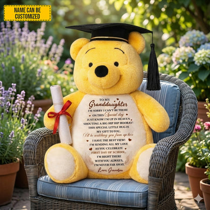 Personalized Graduation Bear Shaped Pillow