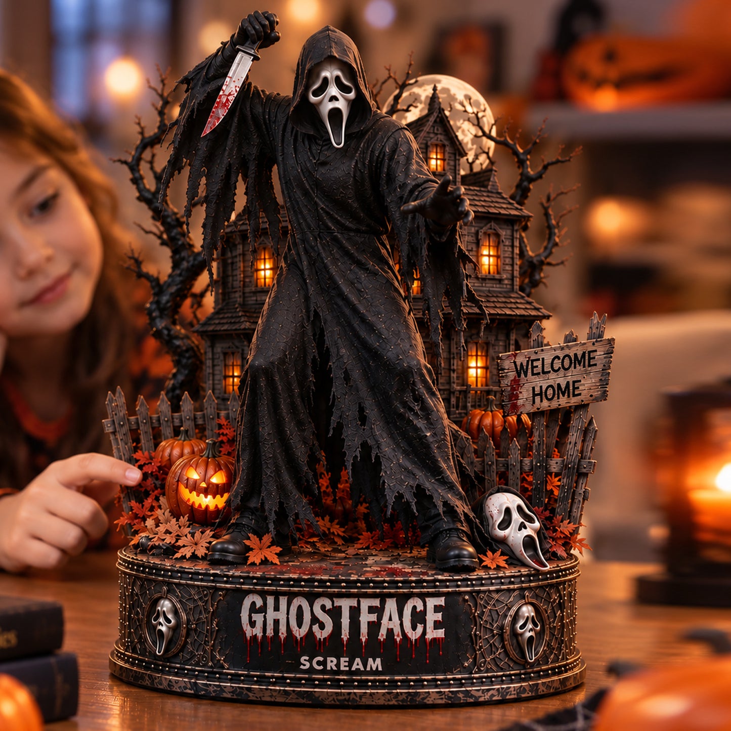 Ghostface Scream Night – Collectible Acrylic Plaque Table Decor