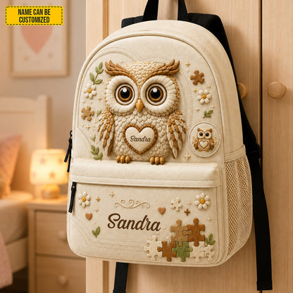 Personalized Cute Owl Backpack - Kids Backpack