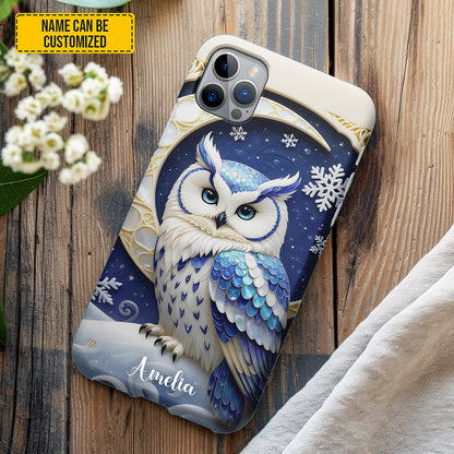 Personalized Winter Owl Phone Case