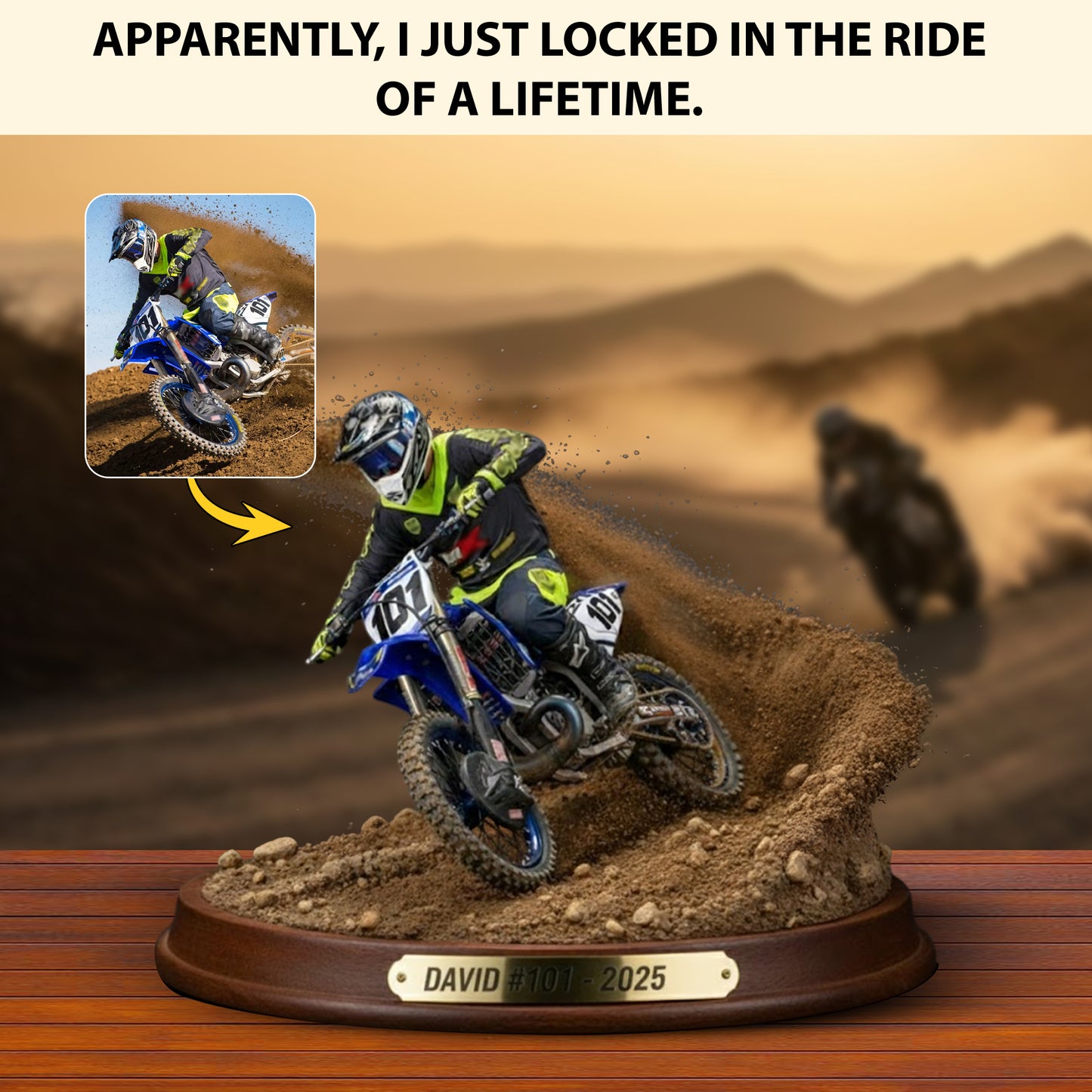 Moto Legend – Personalized Motocross Acrylic Plaque