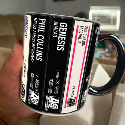 Phil Collins Albums Cassette Retro Collection Accent Mug