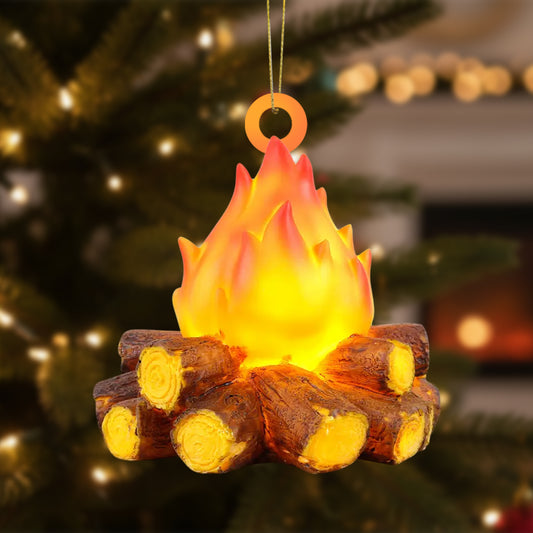 Camping Campfire Christmas Ornament