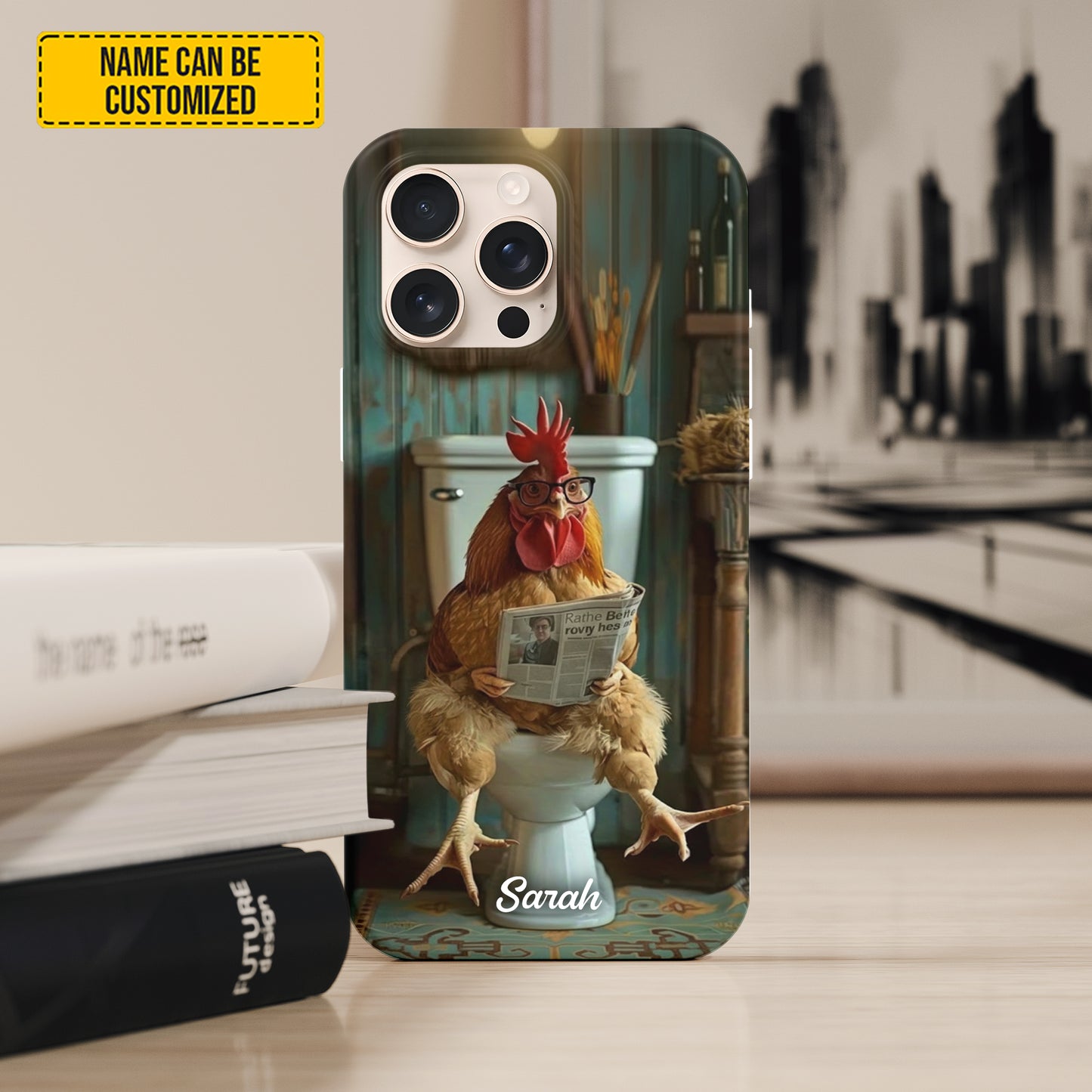 Personalized Funny Reading Chicken Phone Case