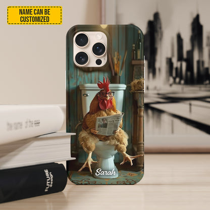 Personalized Funny Reading Chicken Phone Case