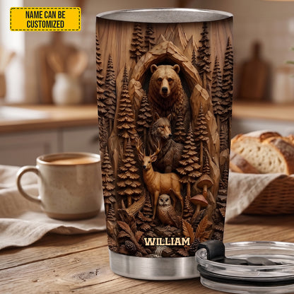 Woodland Legends – Personalized Wildlife Tumbler