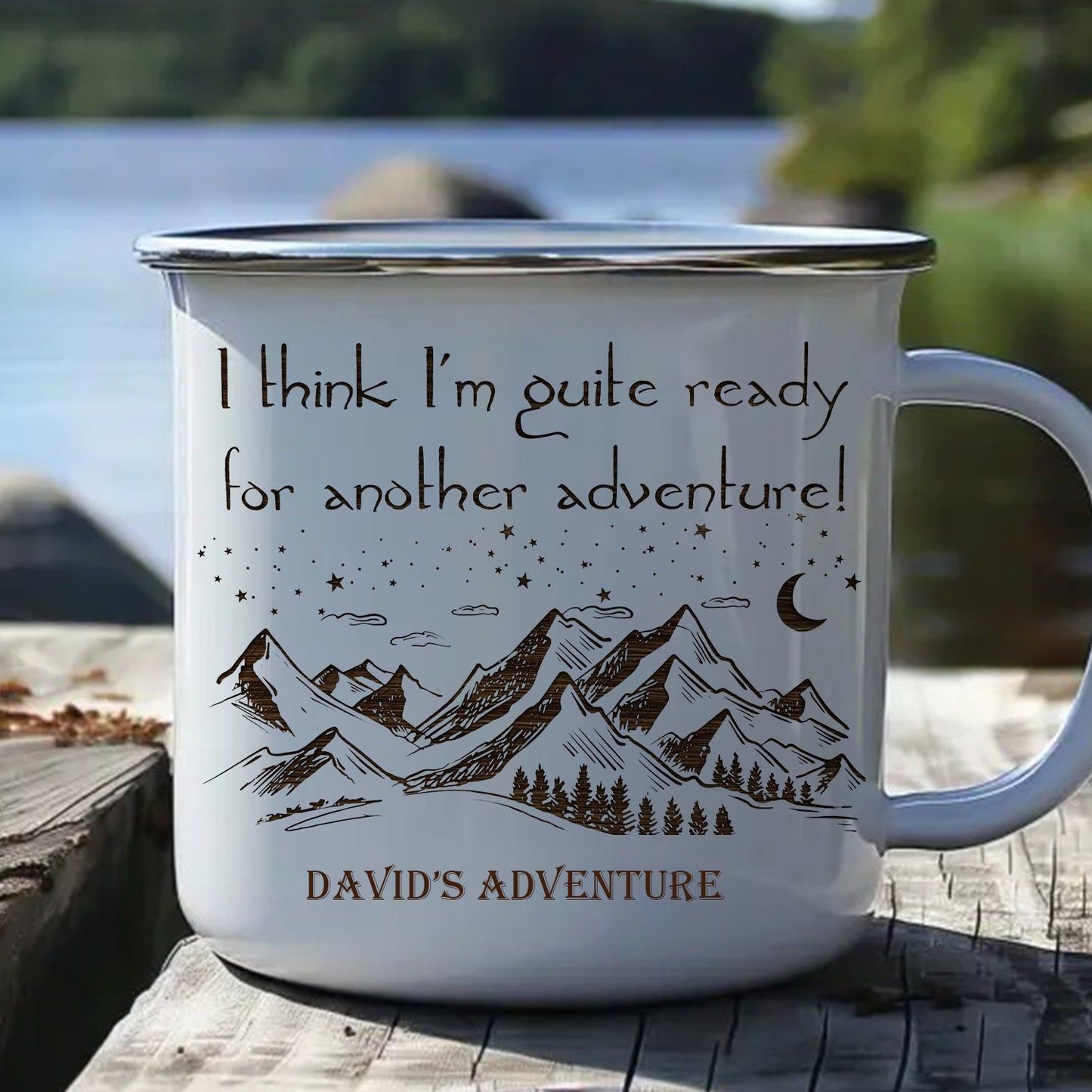 Ready For Another Adventure - Personalized Outdoors Enamel Mug