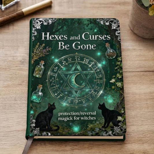Hexes and Curses Be Gone - Witch Leather Journal