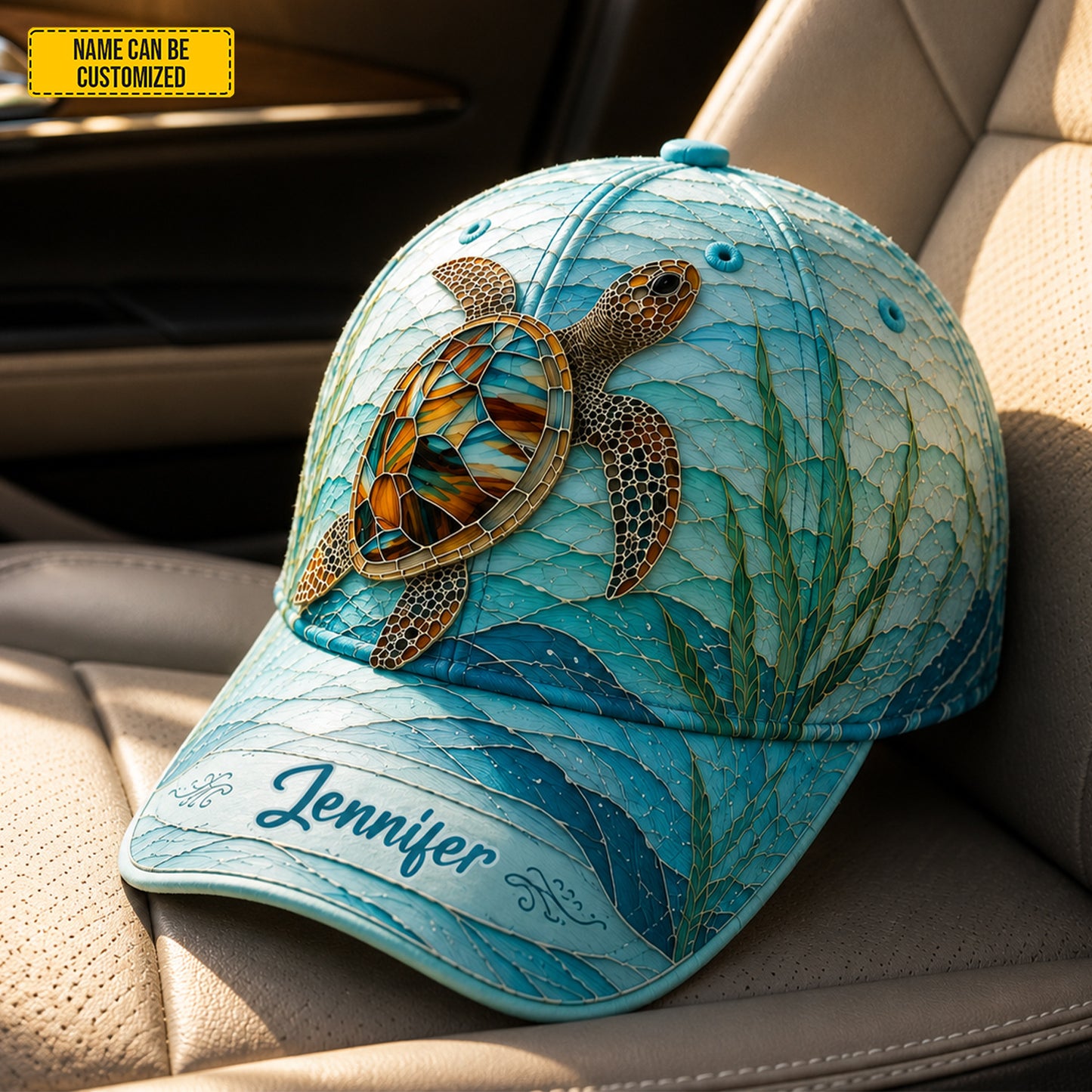 Personalized Ocean Turtle Classic Cap