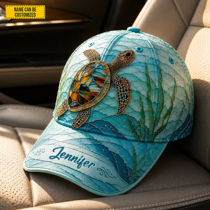 Personalized Ocean Turtle Classic Cap