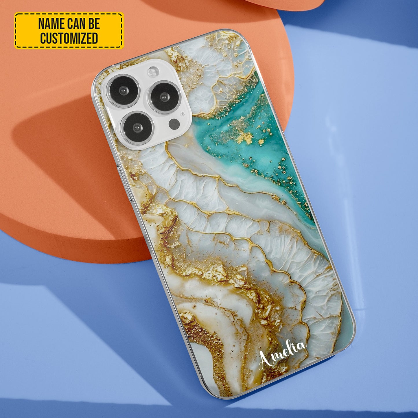 Personalized Ocean Marble Phone Case