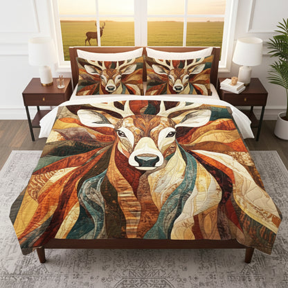 Premium Deer Quilt Bedding Set