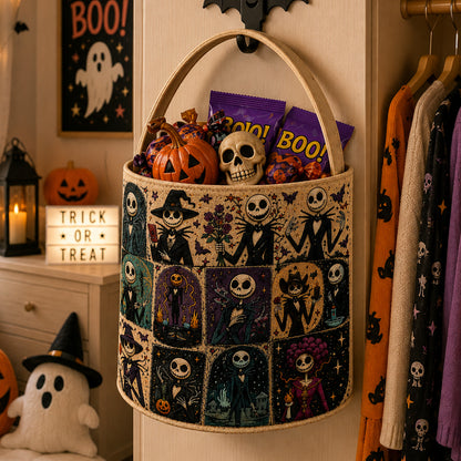 Halloween Skeleton Trick-or-Treat Candy Basket