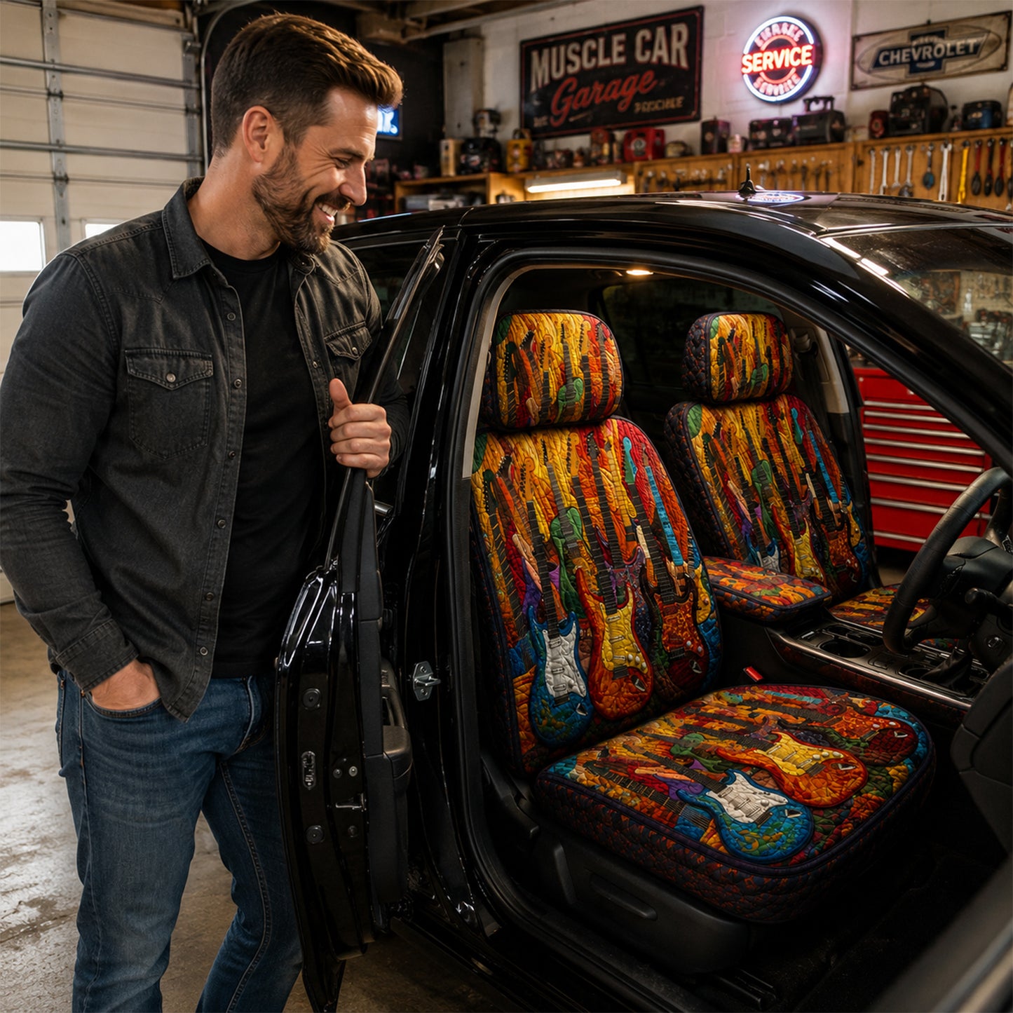 Guitar Legends – Colorful Rock Car Seat Covers