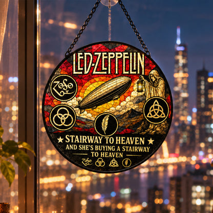 Led Zeppelin Stairway to Heaven Stained Glass Suncatcher