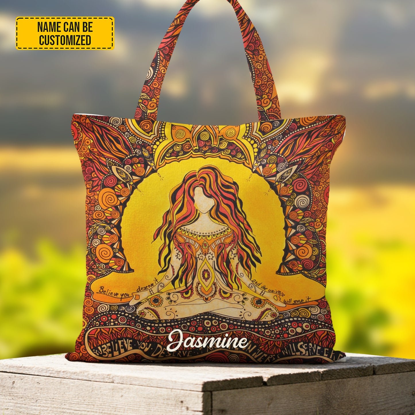 Personalized Boho Spiritual Tote Bag