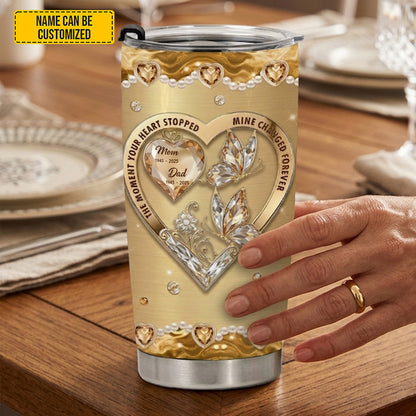 Golden Butterfly Memorial - Personalized Custom Tumbler