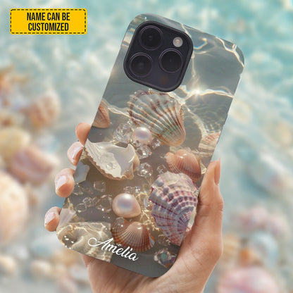 Personalized Seashell With Ocean Phone Case