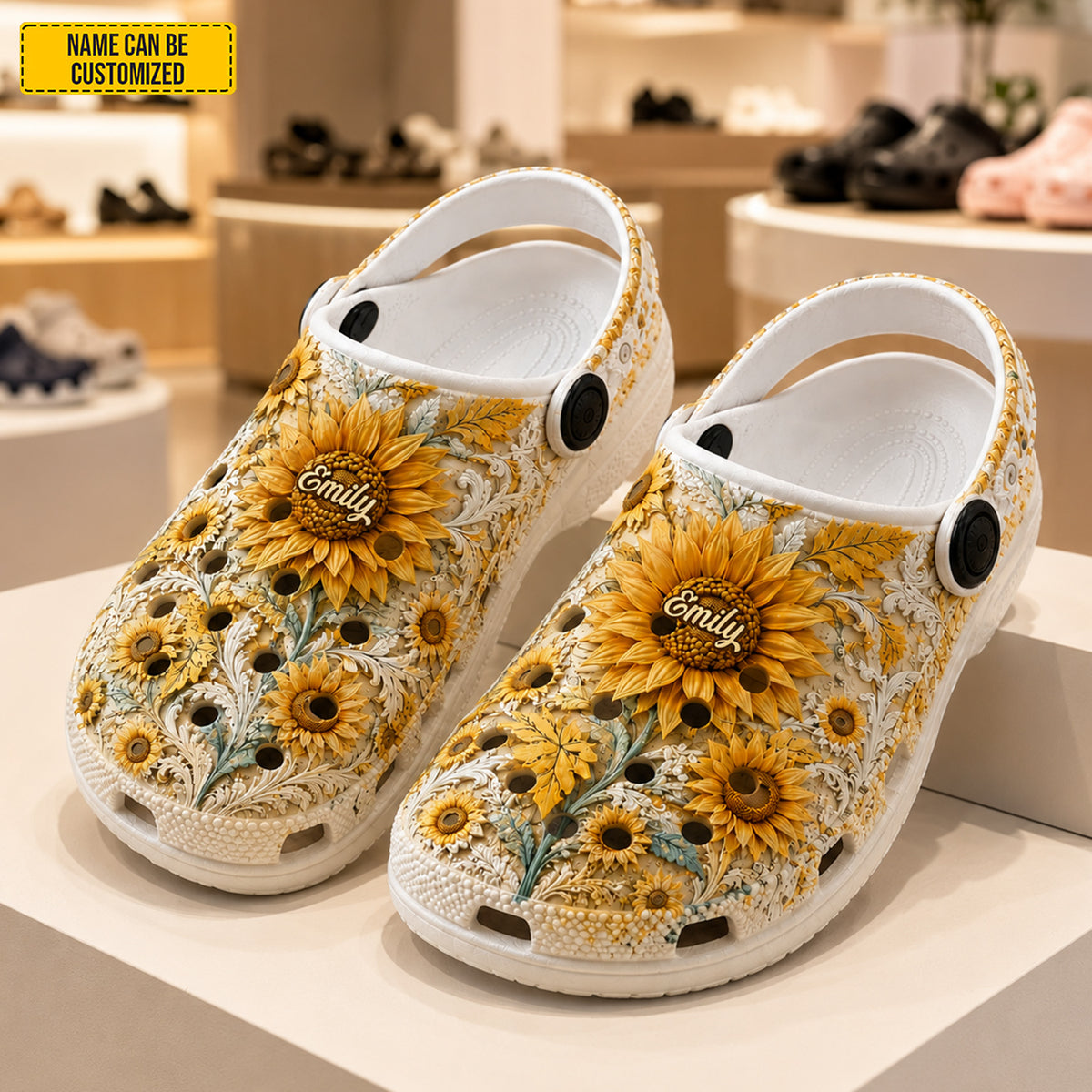 Personalized Sunflower Crocs