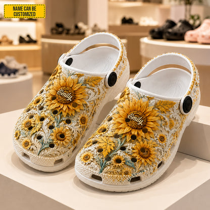 Personalized Sunflower Crocs