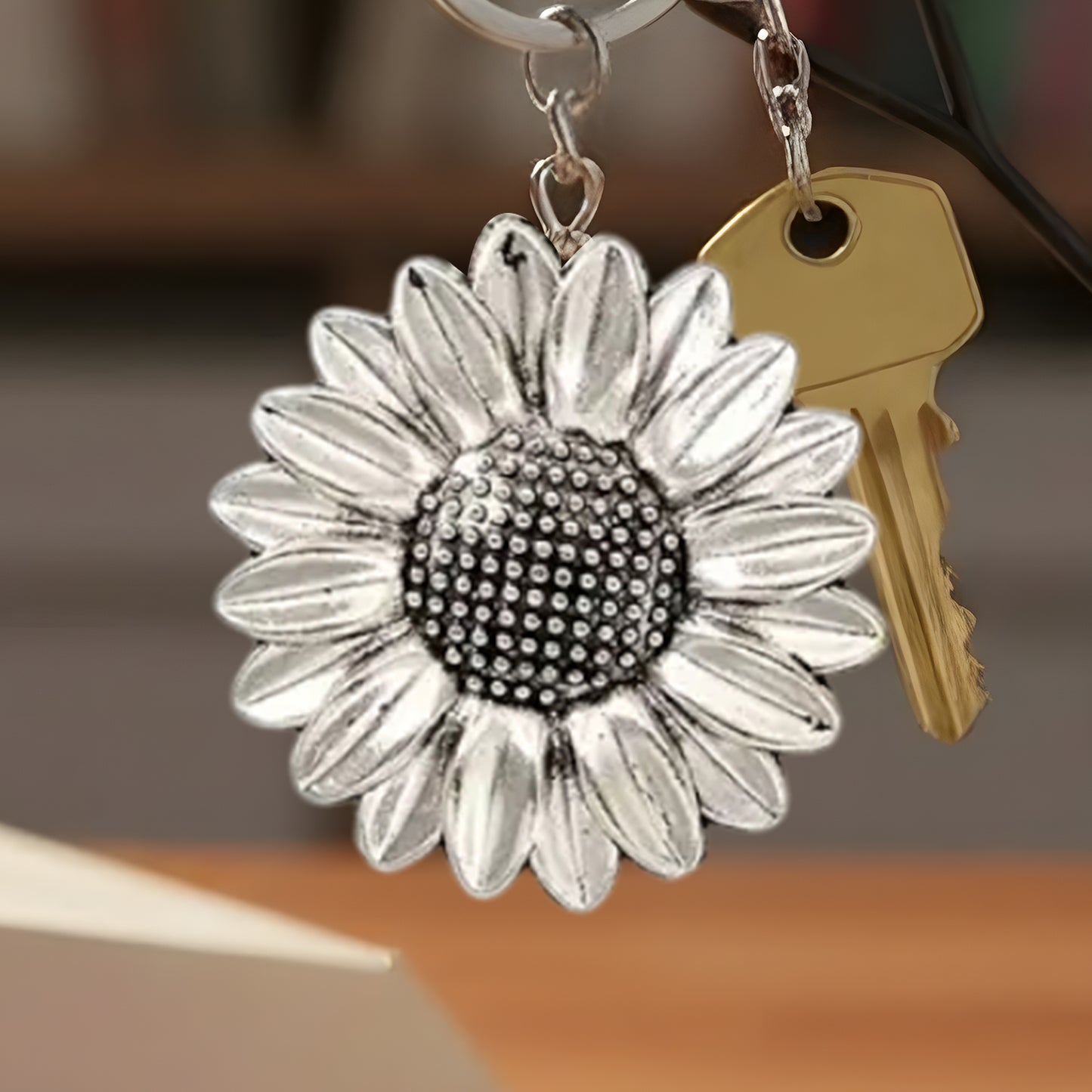 Retro & Fresh Sunflower Keychain