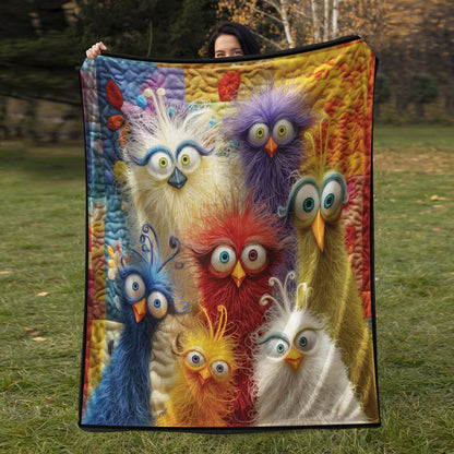 Personalized Funny Chicken Colorful Blanket