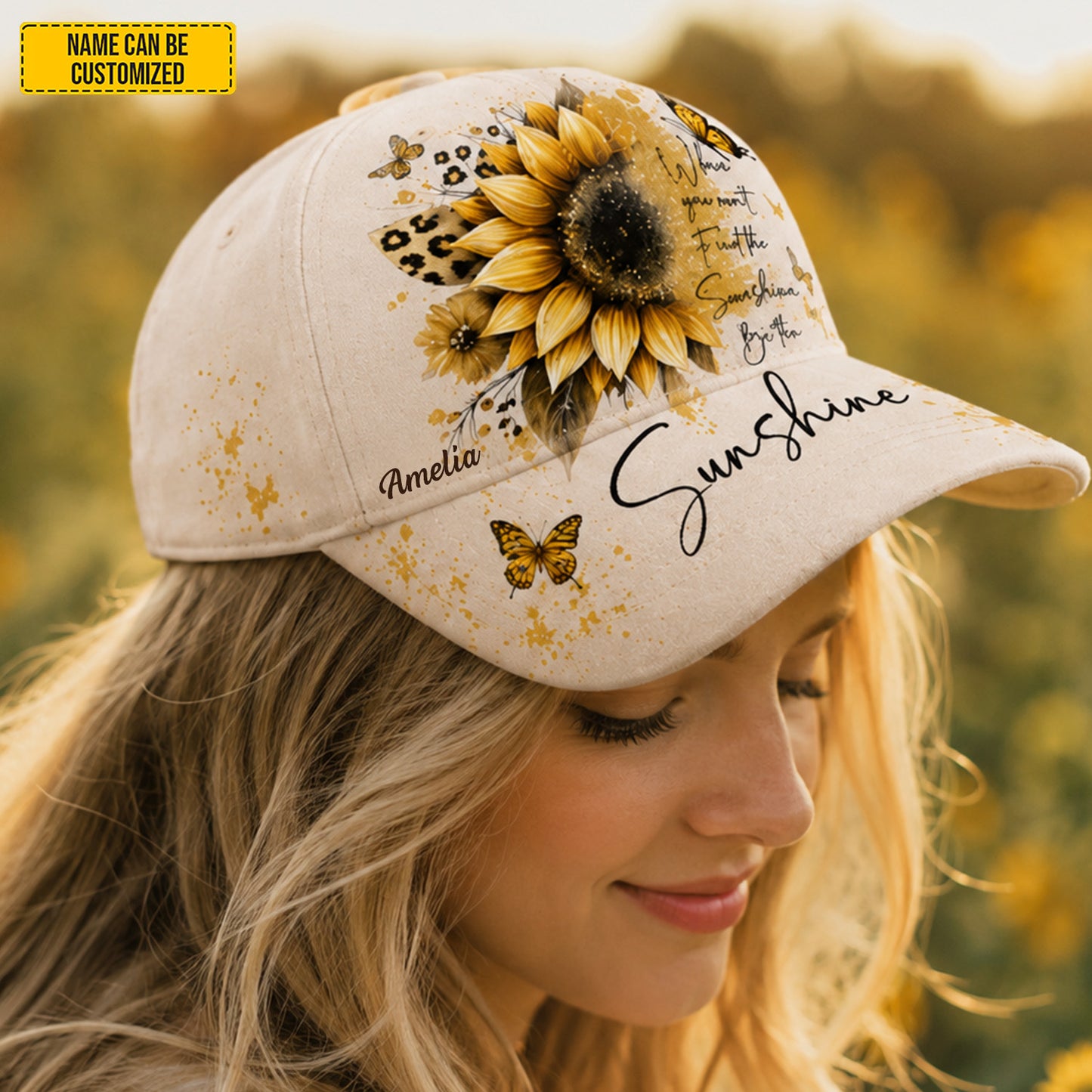 Be The Sunshine - Personalized Sunflower Classic Cap