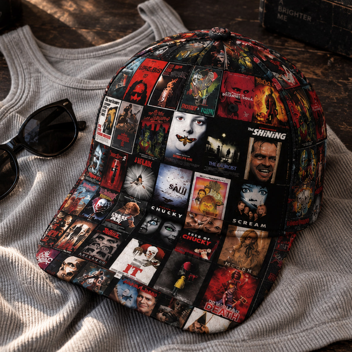 Classic Horror Movie Posters Collage Classic Cap