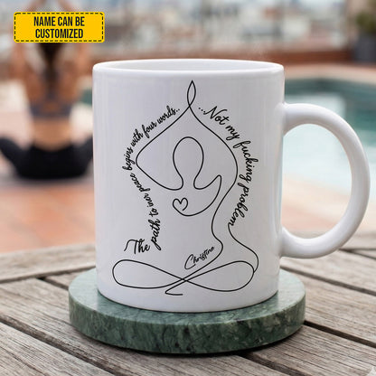 The Path To Inner Peace - Personalized Yoga White Mug