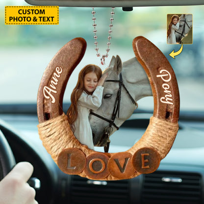 Personalized Horse Photo Car Hanging Ornament