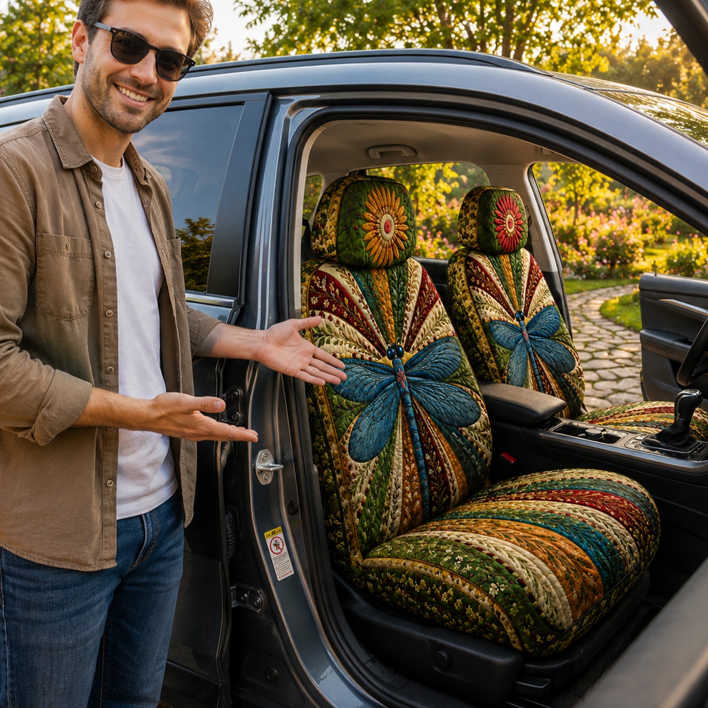 Dragonfly Garden – Vintage Car Seat Covers