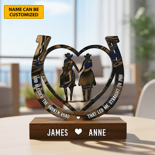 Love Horse - Personalized Horse Couple Acrylic Plaque