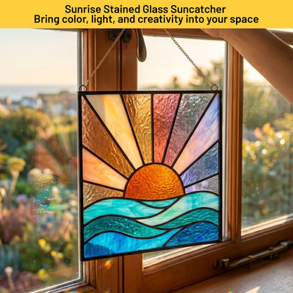 Sunrise Stained Glass Suncatcher