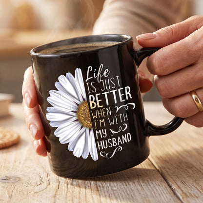 Hippie Daisy - Hippie Black Mug