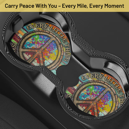 Hippie Every Little Thing is Gonna Be Alright Car Coaster