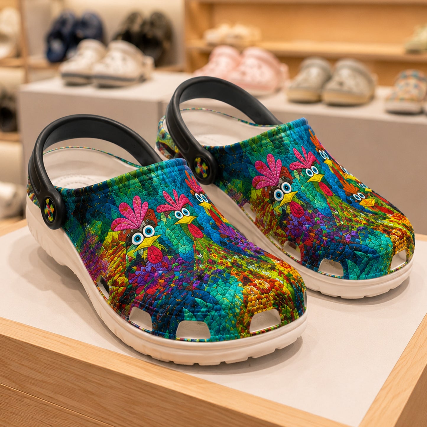 Crazy Chicken – Colorful Chicken Crocs
