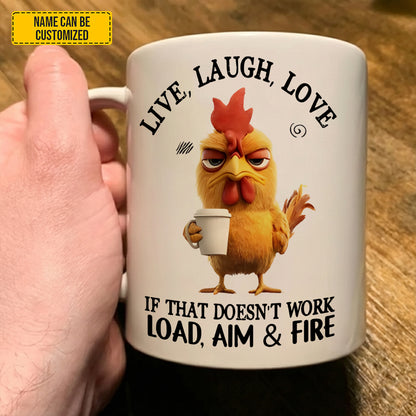 Live, Laugh, Love Animal Funny - Personalized Funny Mug